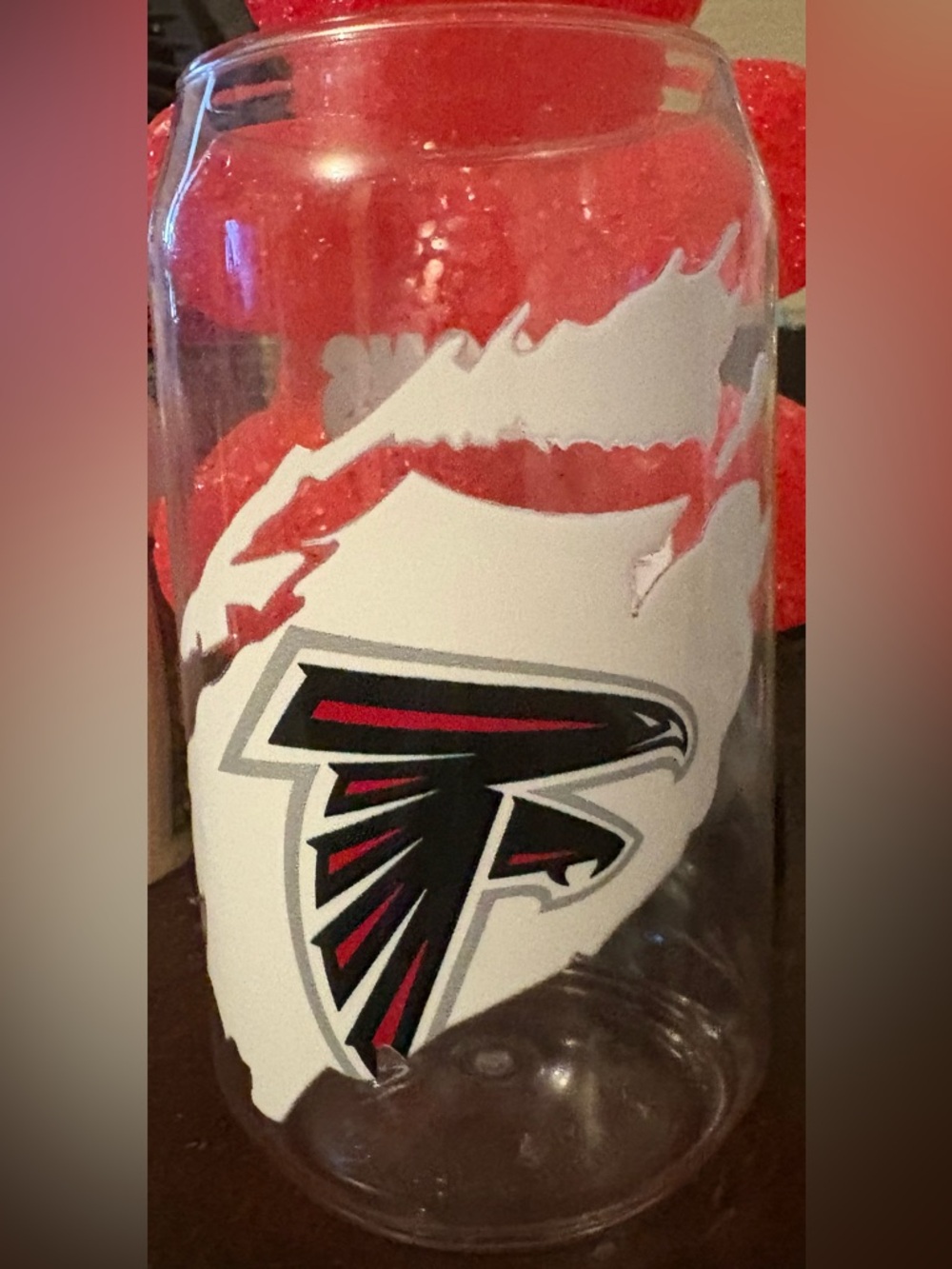 Atlanta Falcons Logo Plastic Cup Black & Red